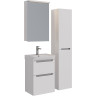 Шкаф зеркальный LEMARK ZENON 50х80 см 1 дверный, петли слева, с козырьком-подсветкой, с розеткой, белый глянец LM50ZS-Z